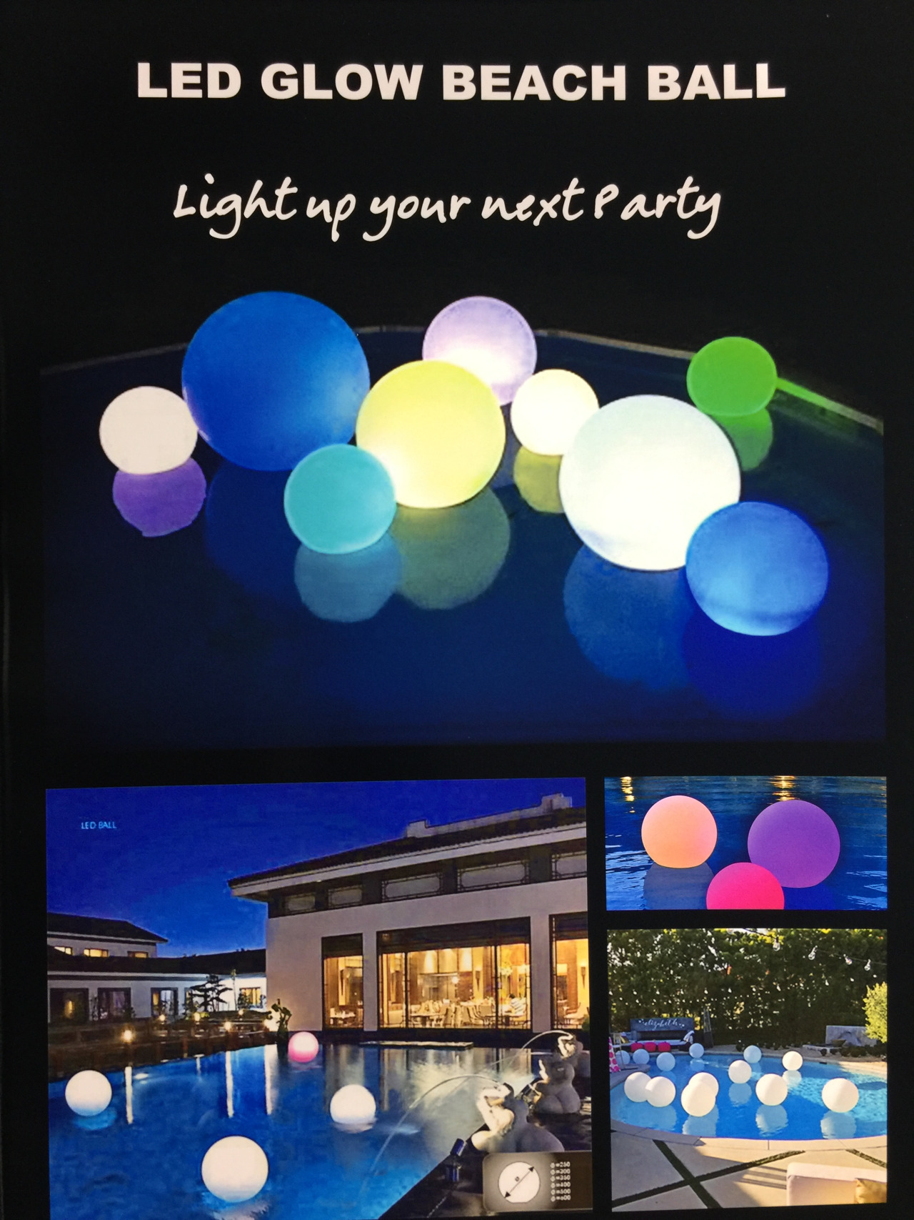 glowing beach balls