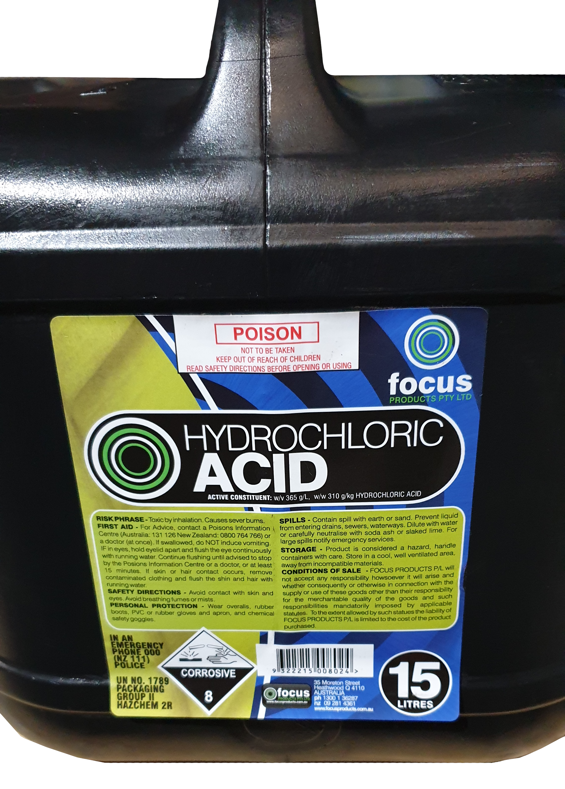 Full Strength Hydrochloric Acid