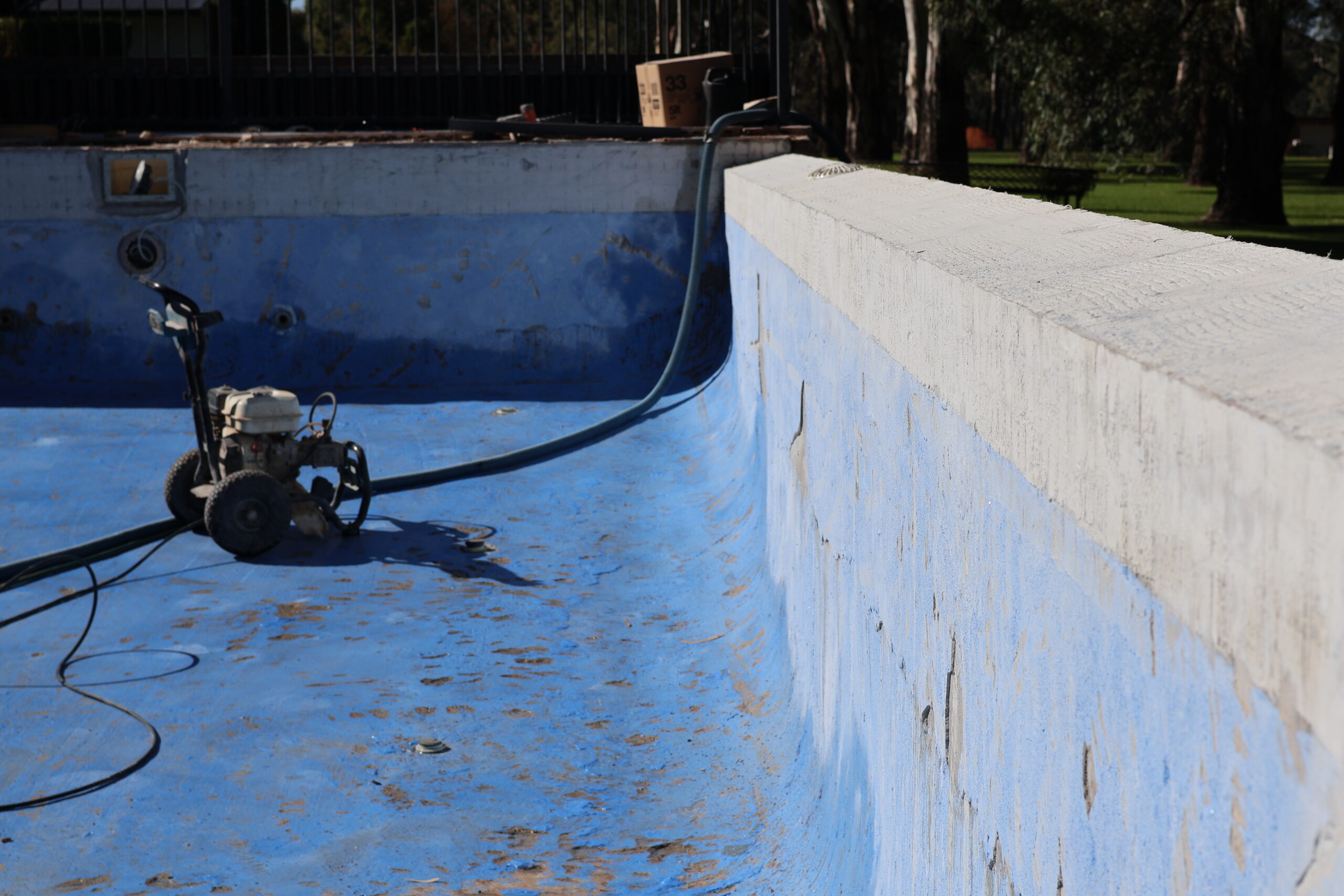 Pool being renovated by Cookes Pools & Spas