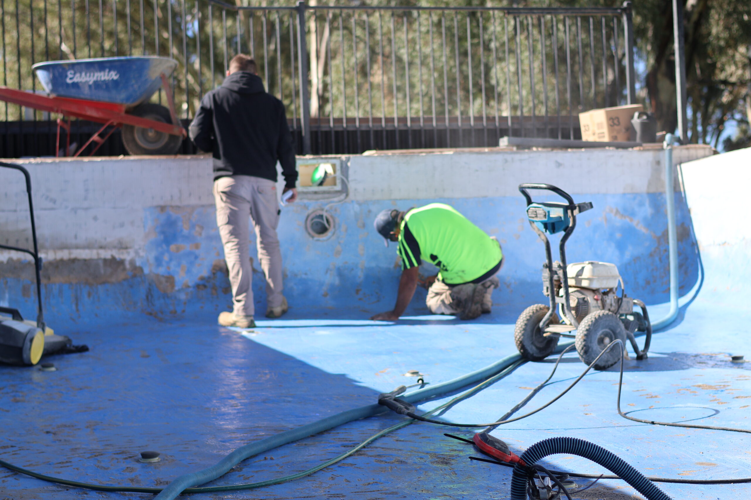 Pool being renovated by Cookes Pools & Spas