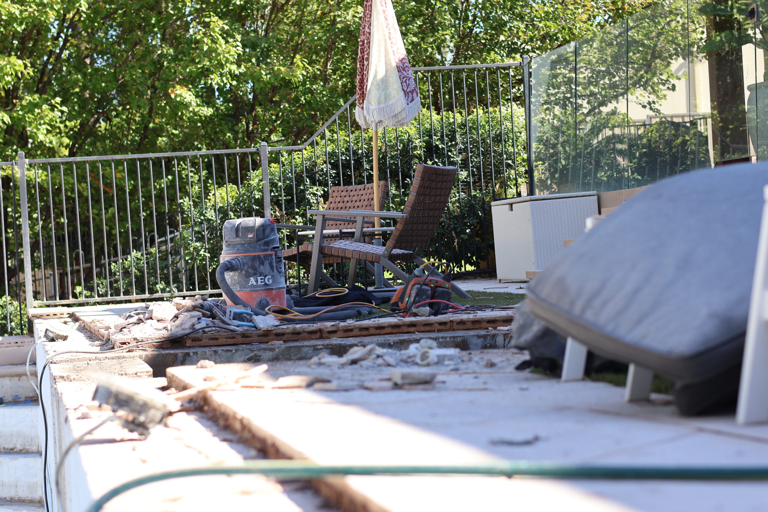 Pool being renovated by Cookes Pools & Spas