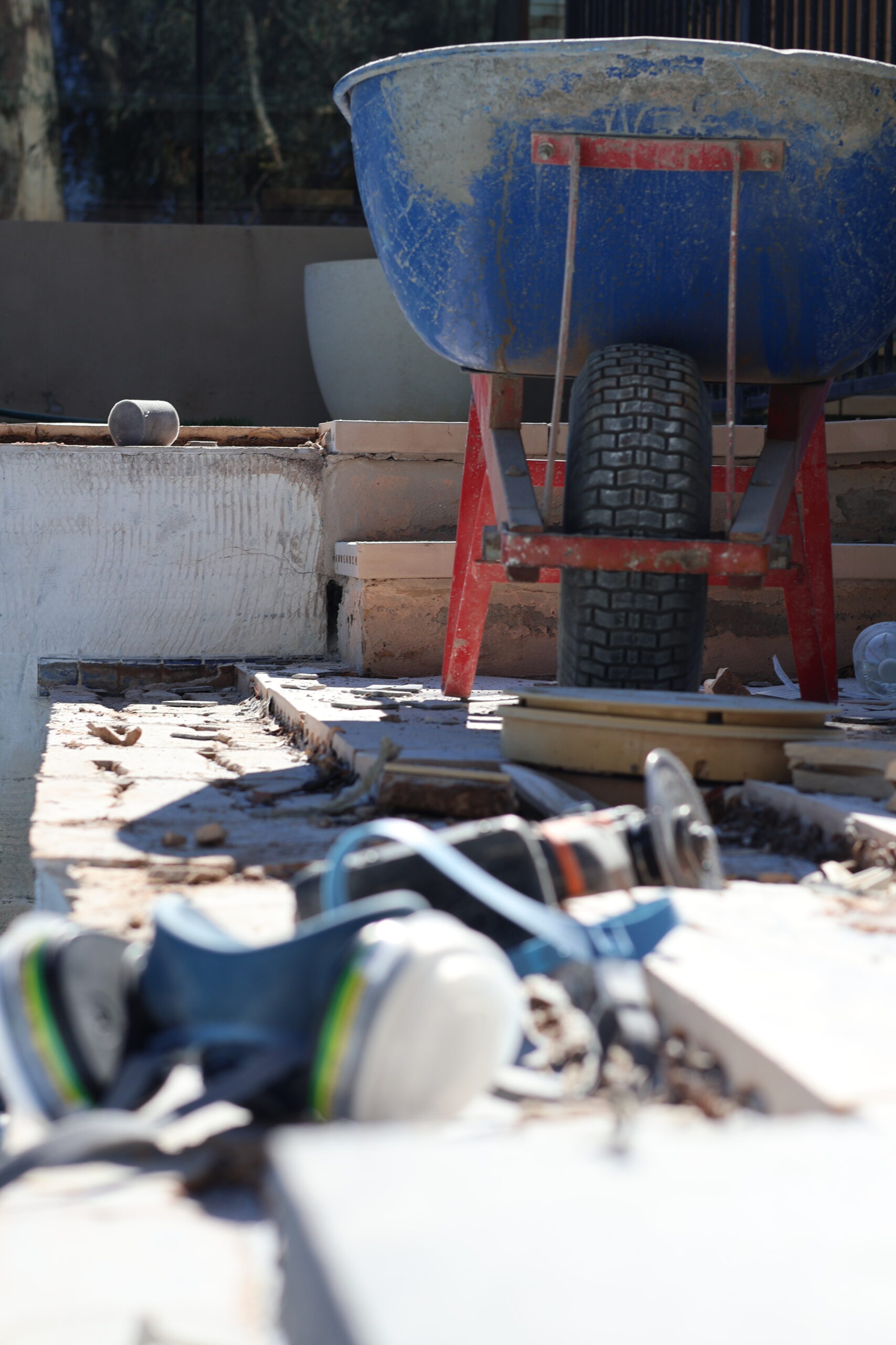 Pool being renovated by Cookes Pools & Spas