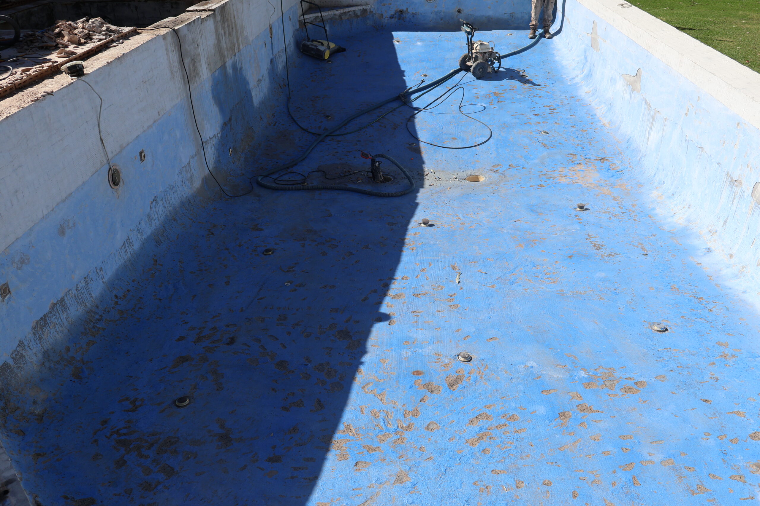 Pool being renovated by Cookes Pools & Spas