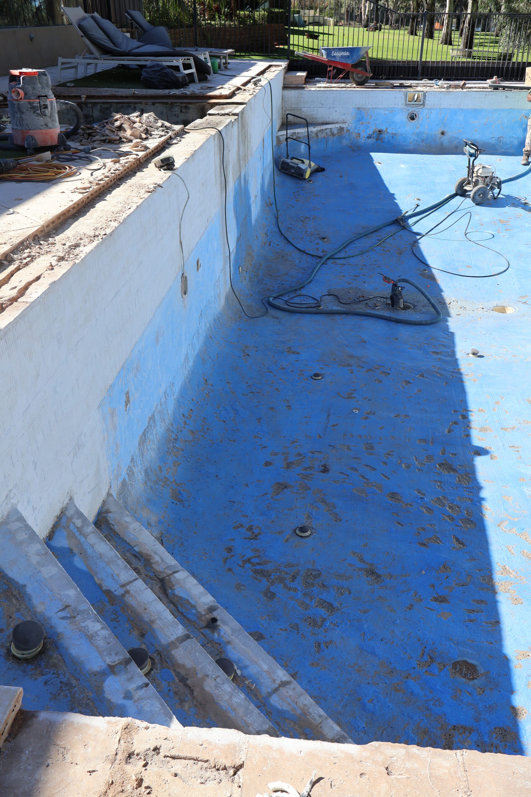 Pool being renovated by Cookes Pools & Spas