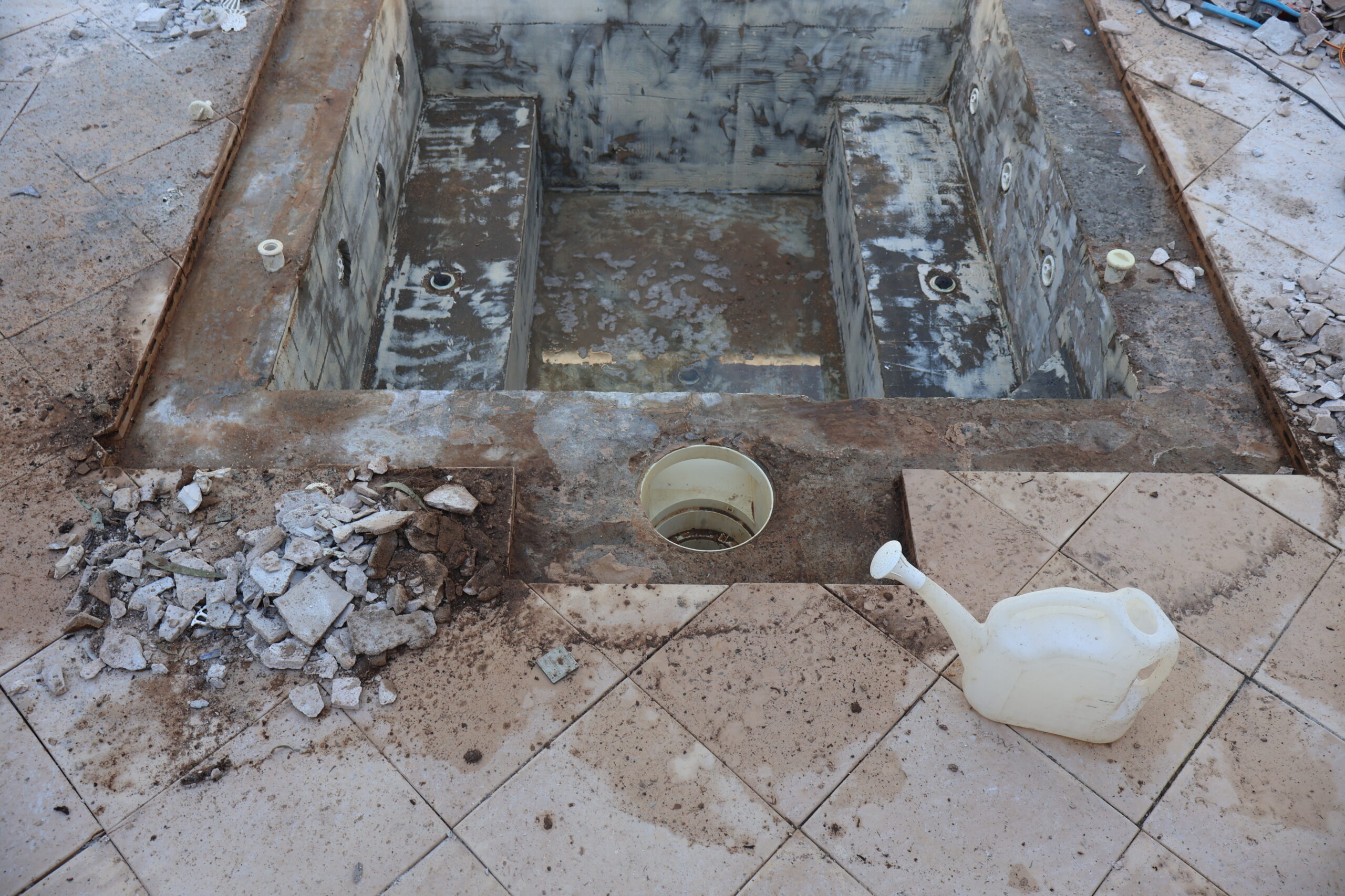 Pool being renovated by Cookes Pools & Spas