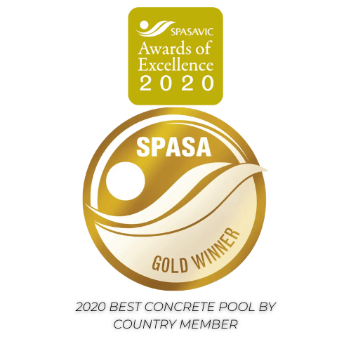 SPASA Award of excellence 2020 best concrete pool by country member SPASA Award of excellence 2020 best concrete pool by country member