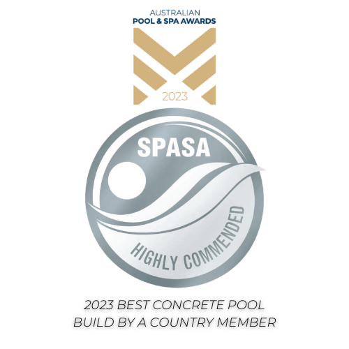 SPASA AWARD 2023 BEST CONCRETE POOL BUILDER BY A COUNTRY MEMEBER SPASA AWARD