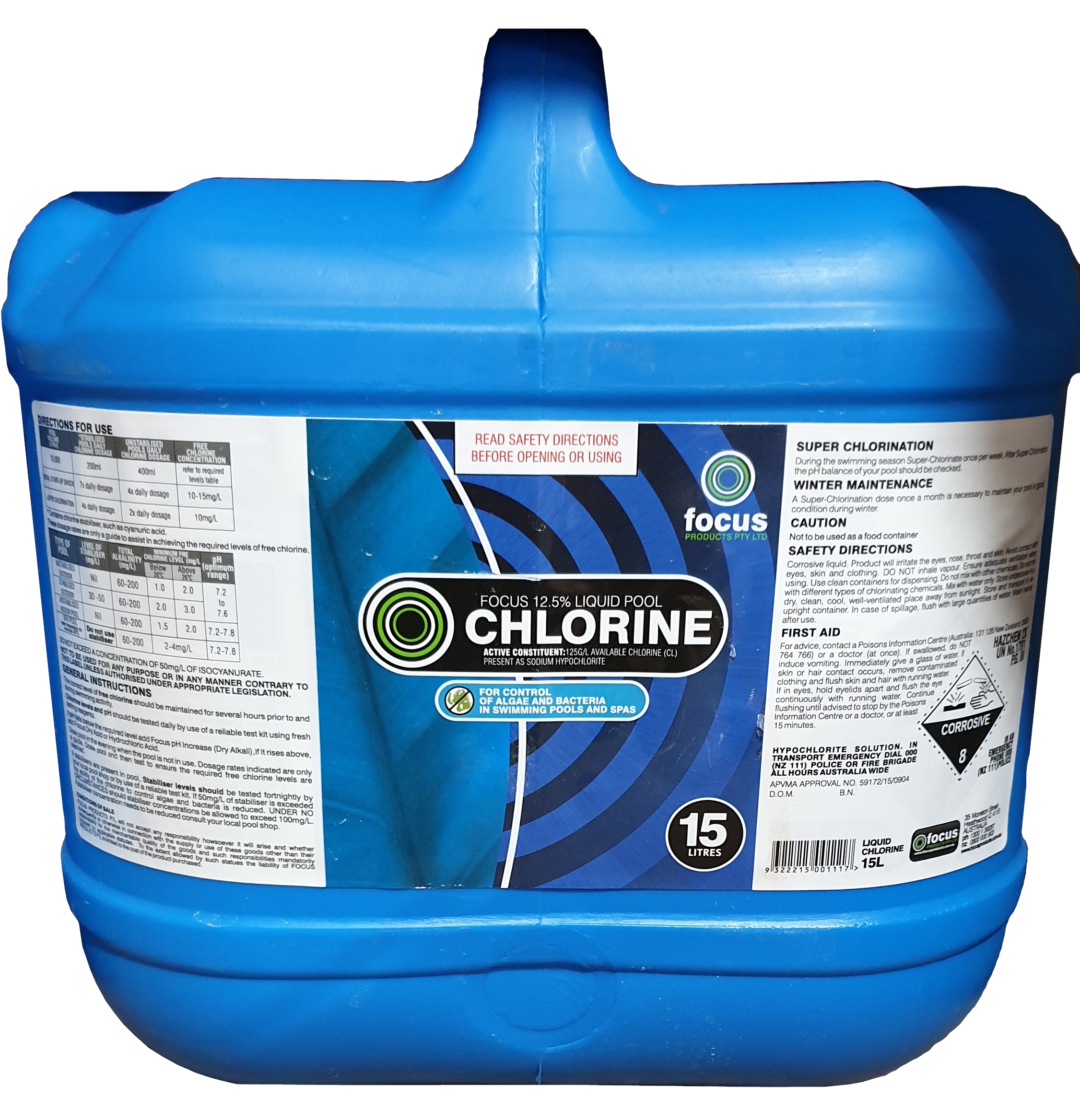Liquid Chlorine 15L